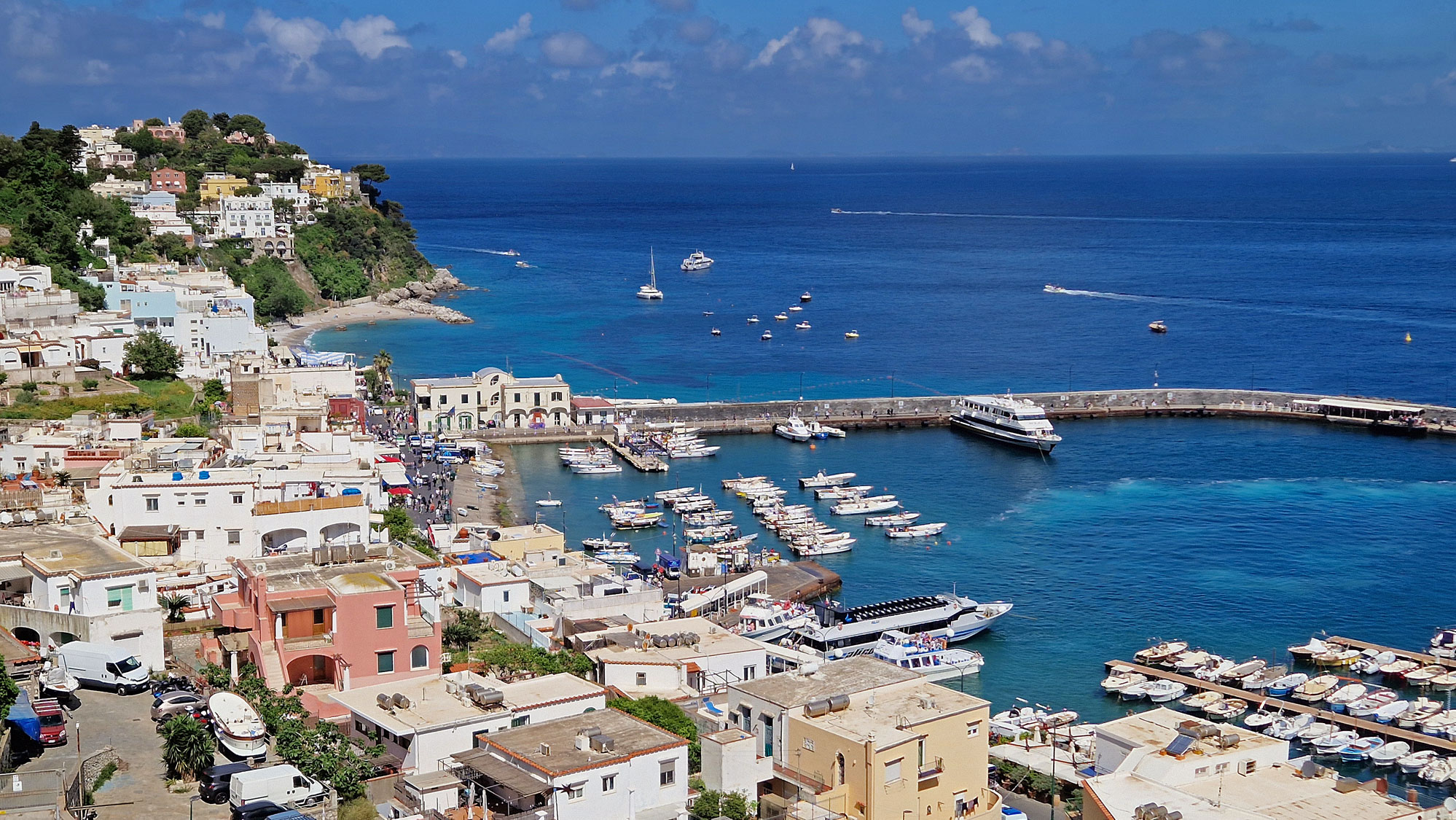 Capri Blick zum Hafen